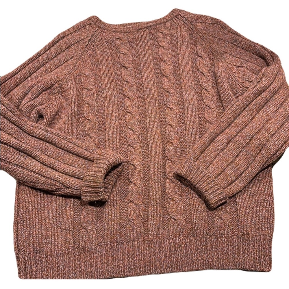 Vintage Oakton Ltd. Cable Knit Fisherman Sweater USA 70% Wool 30% Acrylic Sz XL
